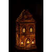 peperkoekhuis groot met LED-verlichting 